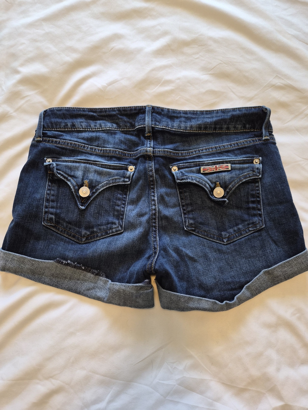 Hudson Jeans Dark Wash Low Rise Hampton Cuffed Shorts Size 27 - Picture 7 of 8